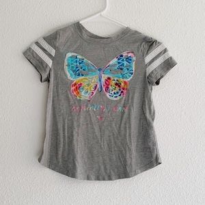 Girls Rainbow Butterfly T-Shirt